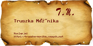 Truszka Mónika névjegykártya
